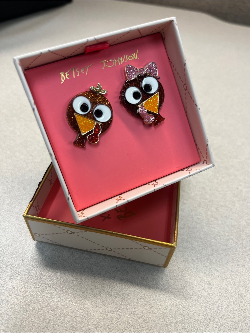 Betsey Johnson Turkey Earrings